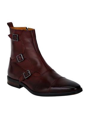 brown Leather slip on boots - 15616514 - Standard Image - 1