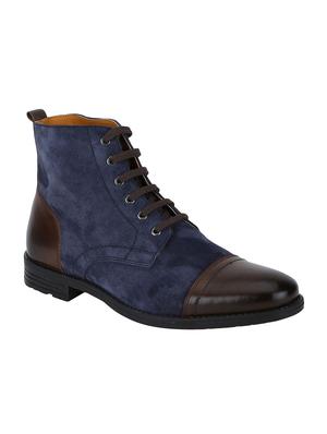 navy Suede high ankle boots - 15616516 - Standard Image - 1