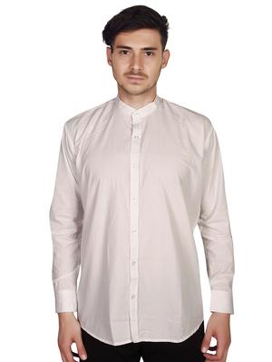 white cotton casual shirt - 15616554 - Standard Image - 1
