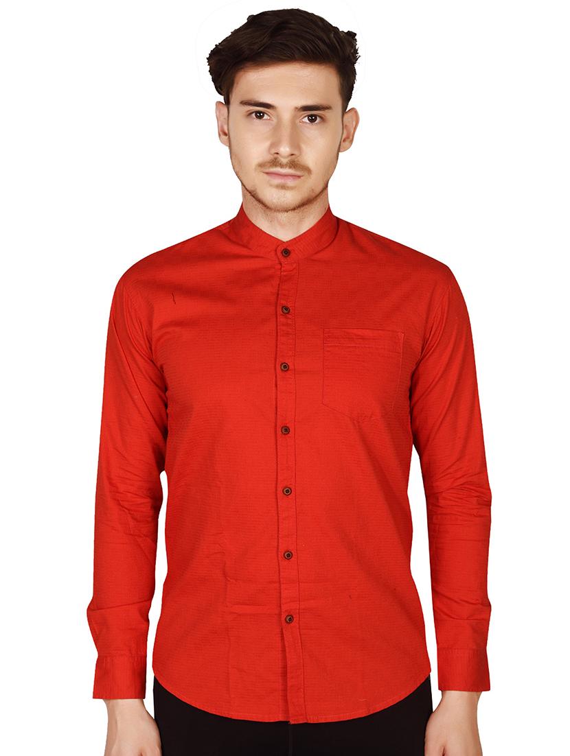 red cotton casual shirt - 15616556 - Zoom Image - 1