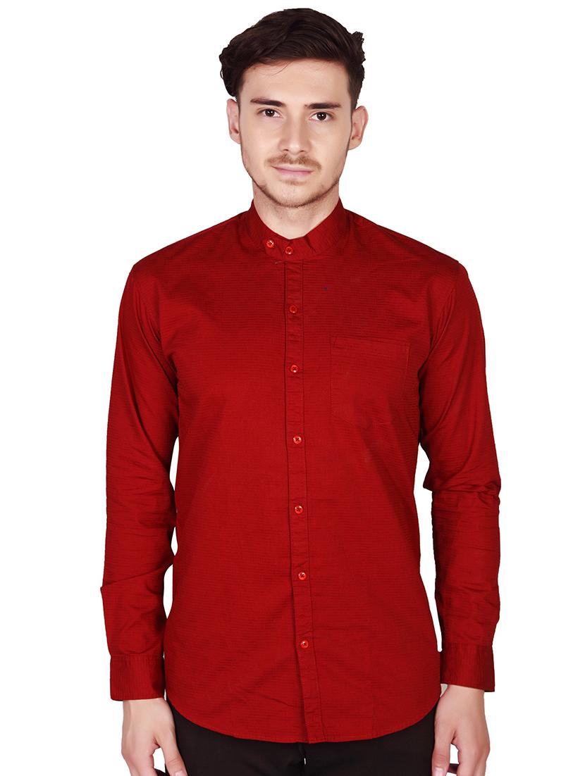 red cotton casual shirt - 15616557 - Zoom Image - 1
