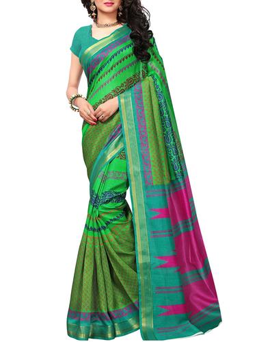paisley printed bhagalpuri saree with blouse - 15616560 - Very Small Image - 1