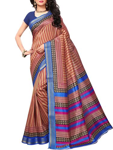 all over printed bhagalpuri saree with blouse - 15616562 - Very Small Image - 1