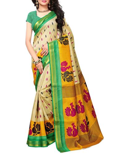conversational border bhagalpuri saree with blouse - 15616569 - Very Small Image - 1