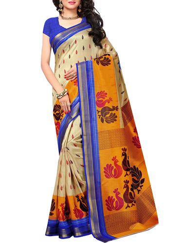 conversational border bhagalpuri saree with blouse - 15616570 - Very Small Image - 1