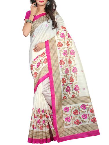 floral printed bhagalpuri saree with blouse - 15616576 - Very Small Image - 1