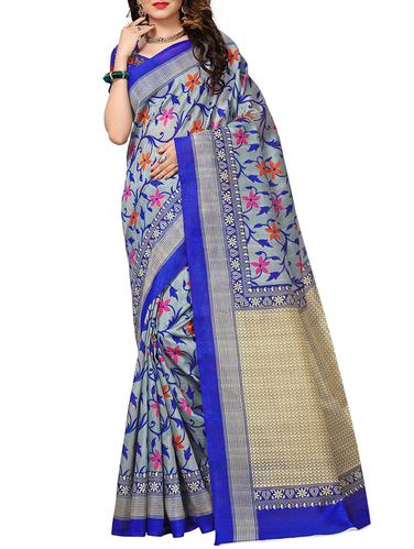 floral printed bhagalpuri saree with blouse - 15616585 - Very Small Image - 1