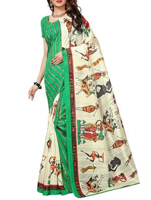 warli printed bhagalpuri saree with blouse - 15616588 - Standard Image - 1