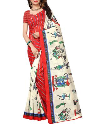 warli printed bhagalpuri saree with blouse - 15616589 - Standard Image - 1