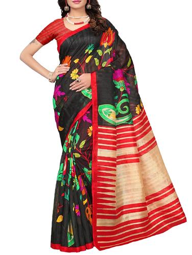 kalamkari printed bhagalpuri saree with blouse - 15616591 - Very Small Image - 1