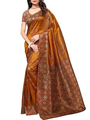 kalamkari printed bhagalpuri saree with blouse - 15616595 - Standard Image - 1
