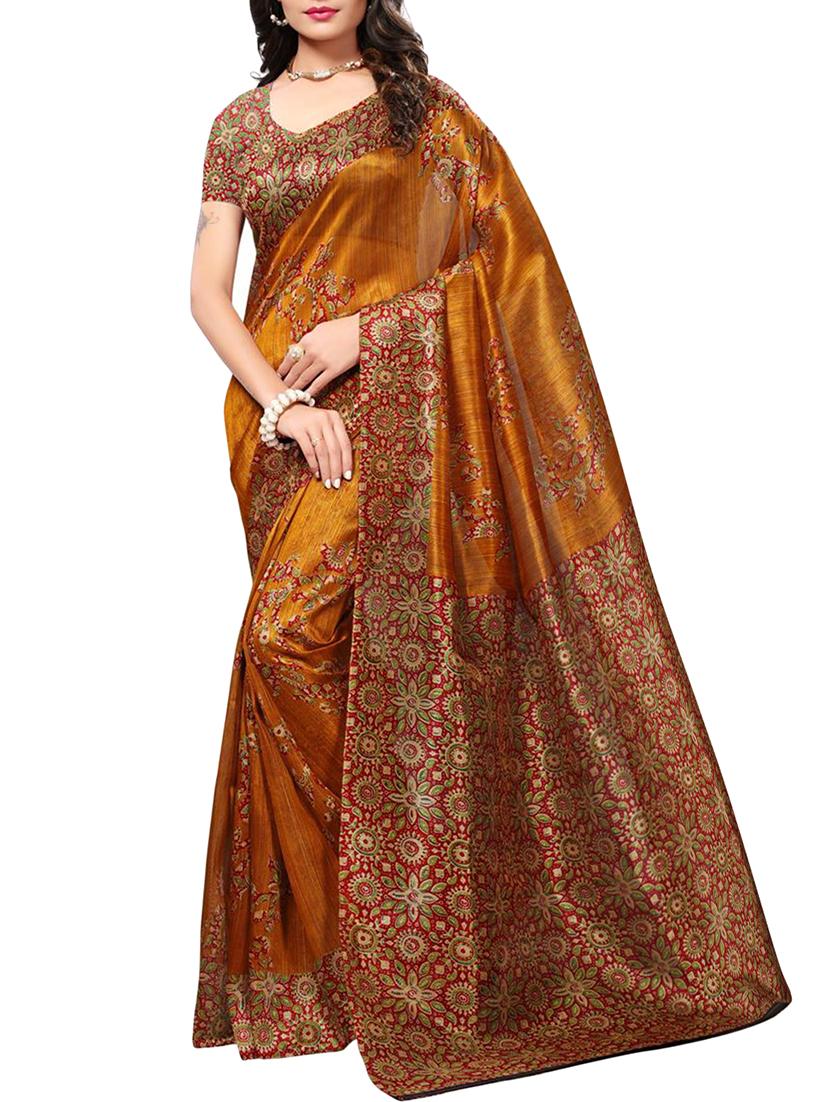 kalamkari printed bhagalpuri saree with blouse - 15616595 - Zoom Image - 1