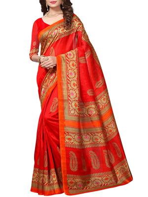 floral border bhagalpuri saree with blouse - 15616603 - Standard Image - 1