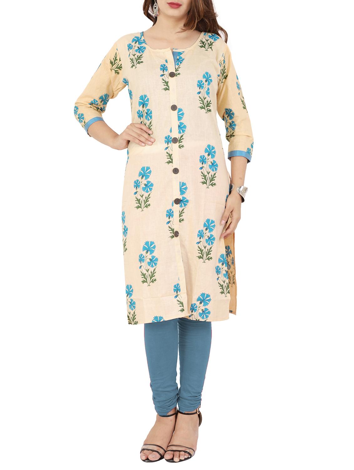 Printed straight kurta - 15616632 - Zoom Image - 1