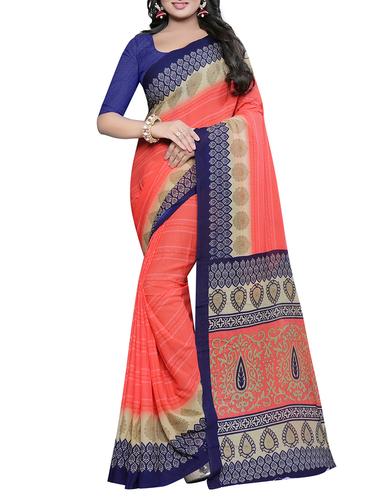 all over printed saree with blouse - 15616674 - Very Small Image - 1