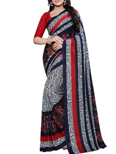 paisley printed saree with blouse - 15616677 - Very Small Image - 1