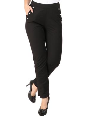 high waist flat front trouser - 15616734 - Standard Image - 1