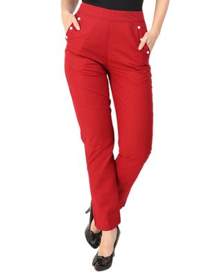 high waist flat front trouser - 15616739 - Standard Image - 1