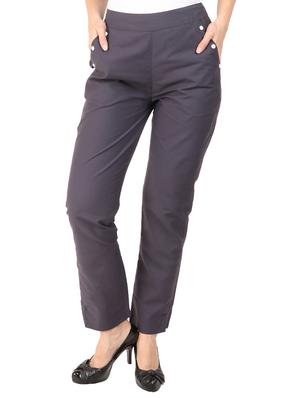 mid waist flat front trouser - 15616741 - Standard Image - 1