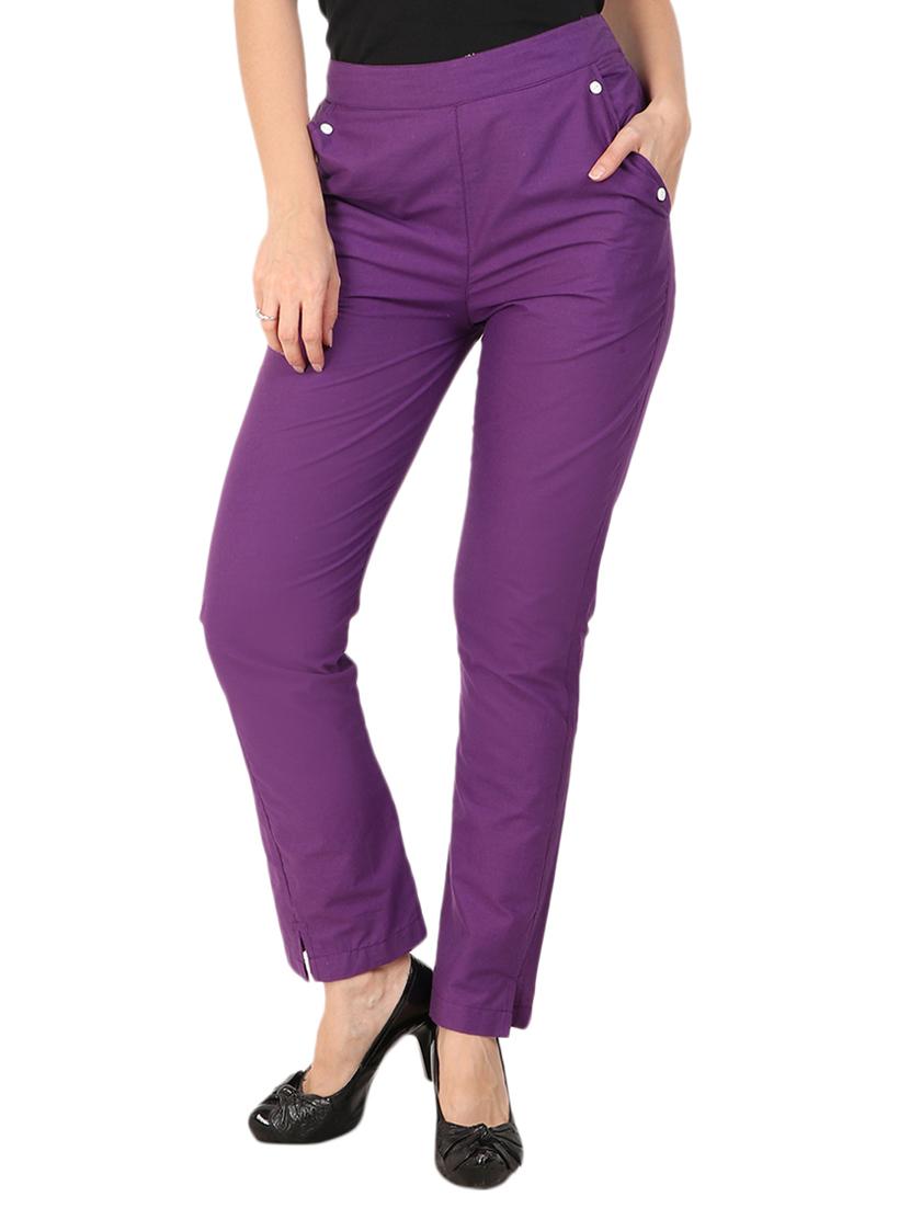 high waist flat front trouser - 15616744 - Zoom Image - 1