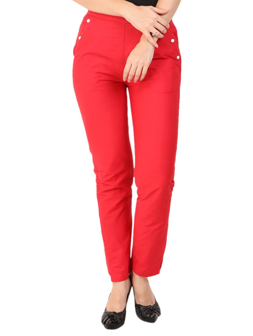 mid waist flat front trouser - 15616745 - Zoom Image - 1