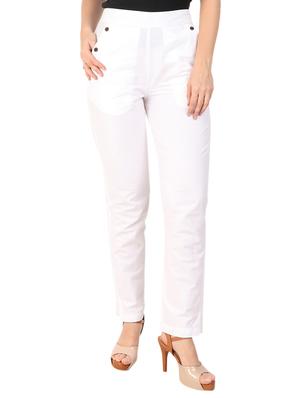 high waist flat front trouser - 15616749 - Standard Image - 1