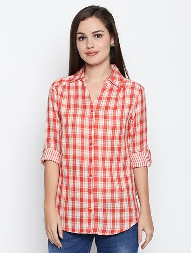 roll up sleeve checkered shirt - 15616889 - Very Small Image - 1