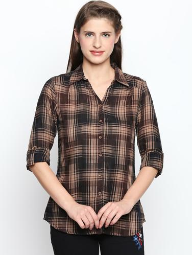 roll up sleeve checkered shirt - 15616892 - Very Small Image - 1