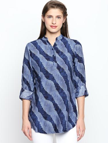 button detail shibori print tunic - 15616903 - Very Small Image - 1