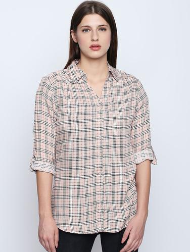 roll up sleeve checkered shirt - 15616906 - Very Small Image - 1