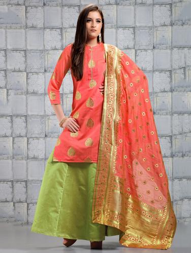 Zari banarasi dupatta - 15619303 - Very Small Image - 1