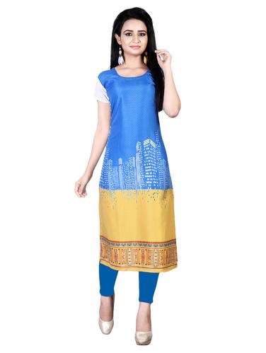 Printed straight kurta - 15619378 - Very Small Image - 1