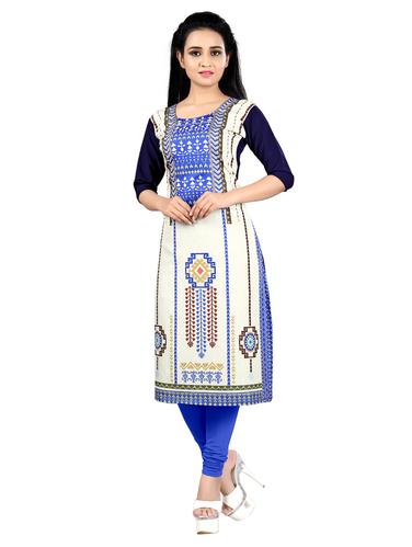 Printed straight kurta - 15619379 - Very Small Image - 1