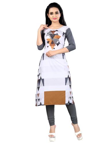 Geometrical straight kurta - 15619381 - Very Small Image - 1