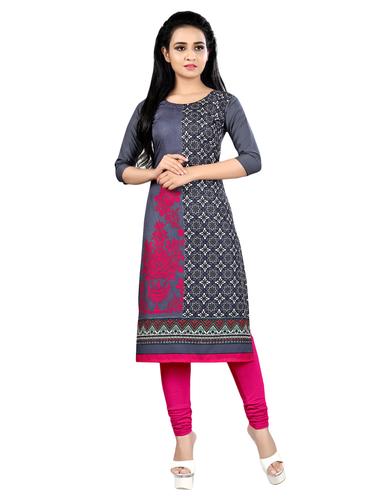 Printed straight kurta - 15619382 - Very Small Image - 1