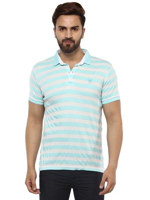blue cotton blend polo t-shirt - 15619663 - Standard Image - 1