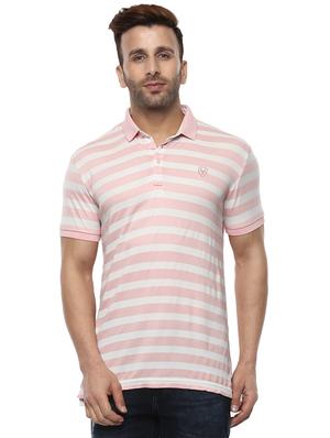 pink cotton blend polo t-shirt - 15619664 - Standard Image - 1