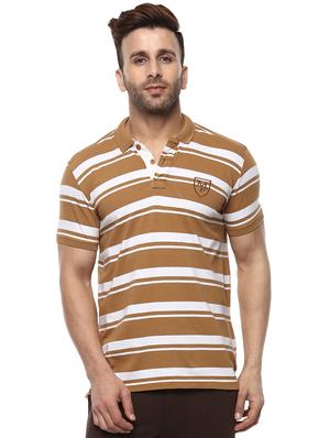 brown cotton polo t-shirt - 15619666 - Standard Image - 1