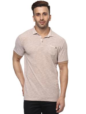 beige cotton pocket t-shirt - 15619669 - Standard Image - 1