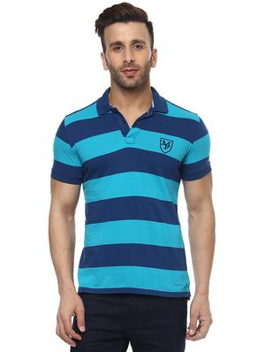 blue cotton polo t-shirt - 15619673 - Standard Image - 1
