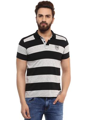 grey cotton polo t-shirt - 15619675 - Standard Image - 1
