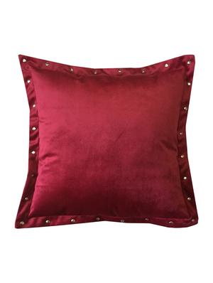 smooth maroon velvet cushion covers with some metallic oomph (single pc, 16 - 15619777 - Standard Image - 2