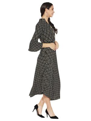 bell sleeved asymmetric dress - 15619838 - Standard Image - 2