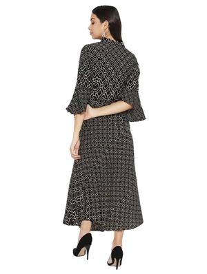 bell sleeved asymmetric dress - 15619838 - Standard Image - 3