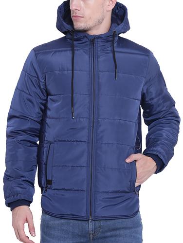 navy blue nylon quilted jacket - 15619873 - Very Small Image - 1