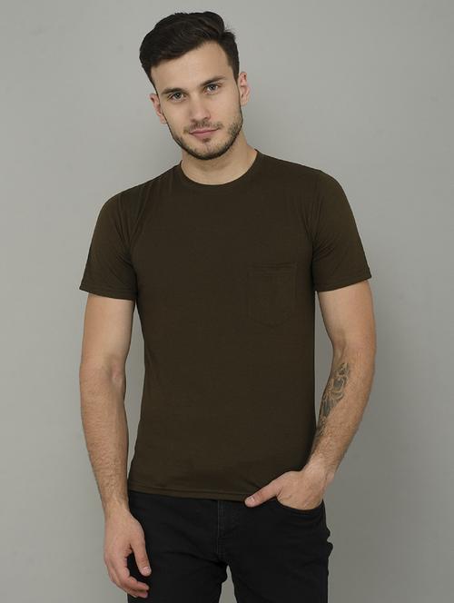 green cotton pocket t-shirt - 15619910 - Standard Image - 1