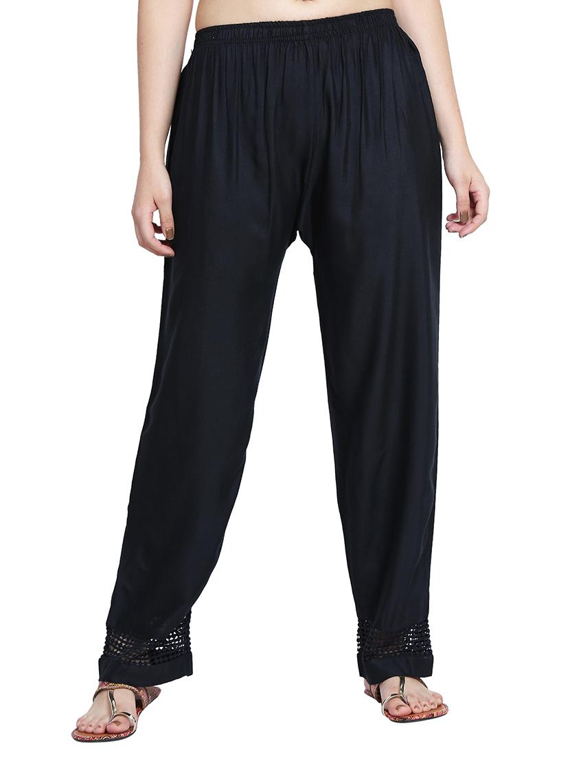 Lace insert solid palazzo - 15619991 - Zoom Image - 1