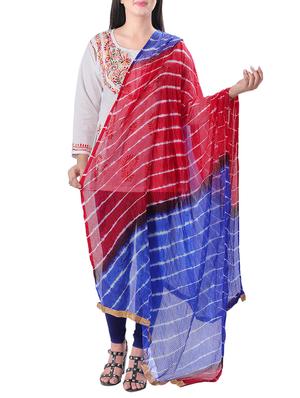 Leheriya printed dupatta - 15620121 - Standard Image - 1