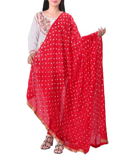 bandhani dupatta with lace - 15620123 - Very Small Image - 1