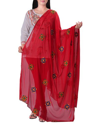 phulkari motif dupatta - 15620124 - Very Small Image - 1